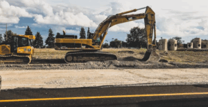 escavatore in azione